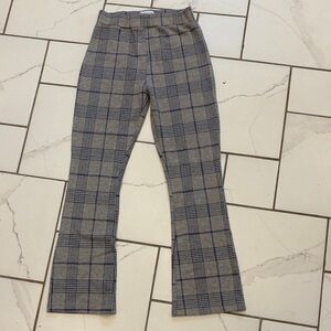 Urban Outfitters Plaid Boot Cut Pants in Gray and Navy Plaid - Size M